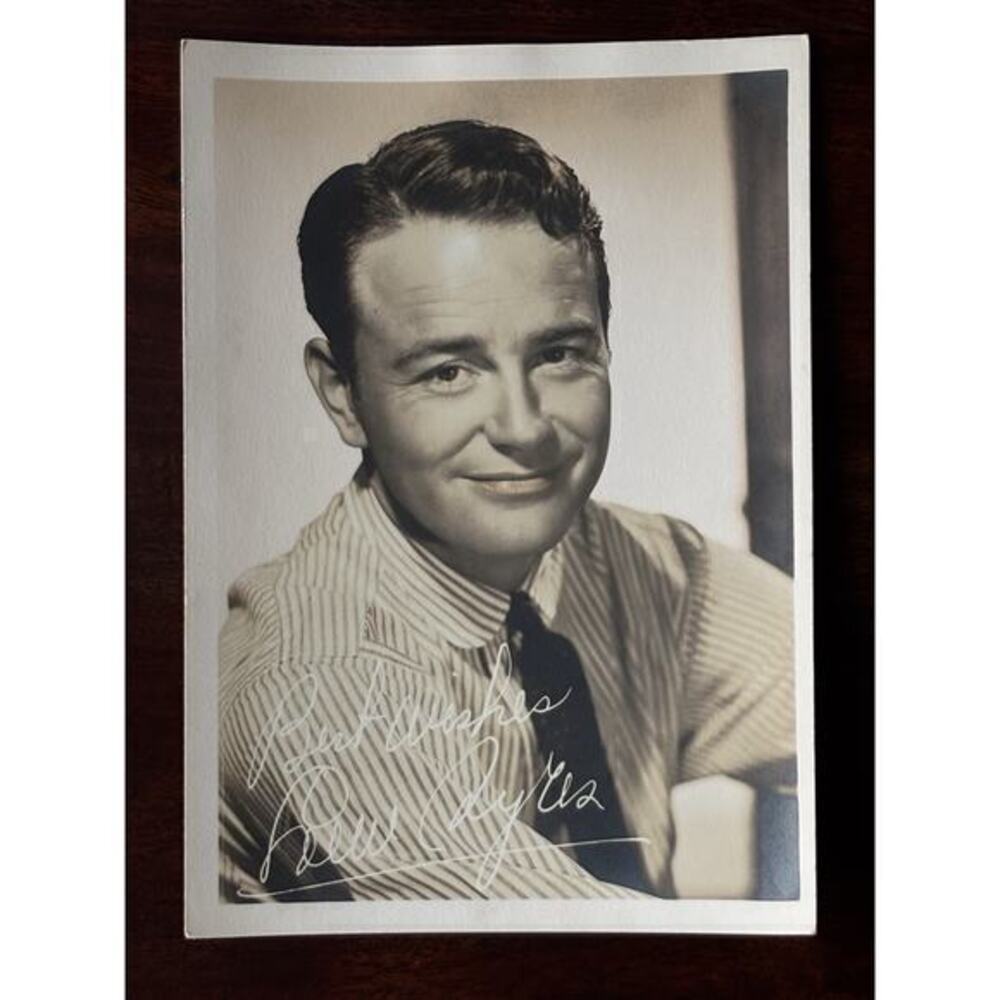 LEW AYRES AMERICAN ACTOR Sepia 5x7 Photo Signed